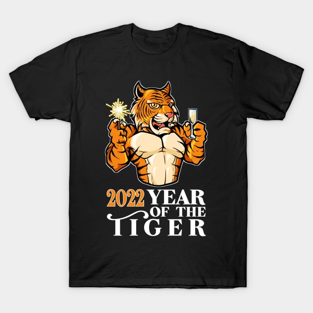 2022 Year of the tiger T-Shirt by Modern Medieval Design